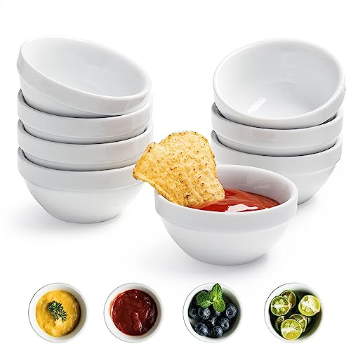 Miamolo Keramiska doppskålar set med 8, sojasås matskålar mini dippskålar, 70 ml små ramekins ugnssäker för bakning sushi ketchup smaktillsats ramekins skålar