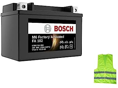 Kompatibel mit Kymco MXER/Euro 2 125 für Baujahr 2002 bis 2004 Batterie Bosch YTX9-BS FA1020 in Gel SLA bereit für den Einsatz von aktiven Batterien 8 Ah Ampere 12 Volt 152 x 87 x 135 mm
