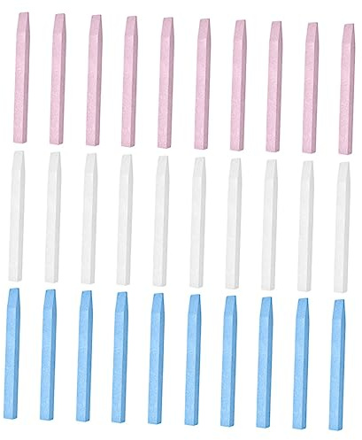 FRCOLOR 30 Palitos de Manicura y Piedra Pómez para Uñas, Lijadora y Pulidor Seguro para Cuidado de Uñas y Pedicura en Casa, Paquete de 30 Piezas