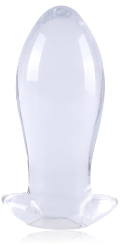 BDSMAGE Transparente Plug Anal Butt Plug Consolador, Diseño clásico, redondo y liso, Dildo Anal Plug Dilatador Plug Anales, Juguetes Eróticos Sexuales para Adultos (XXL)