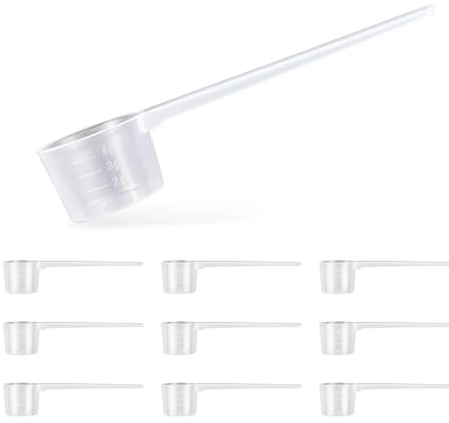 10 Piezas Cuchara Medidora Gramos de Plastico Cucharas Medidoras Transparente Medidor Cuchara Dosificadora 5 gramos