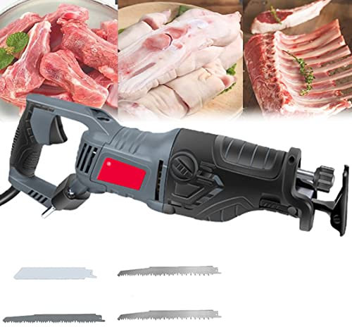 750w/1400w Machine De Découpe De Scie À Os De Boucherie Électrique Pour Domicile Commerciale, Scie À Viande Alternative Pour Couper Côtelettes De Porc Au Bacon,750W