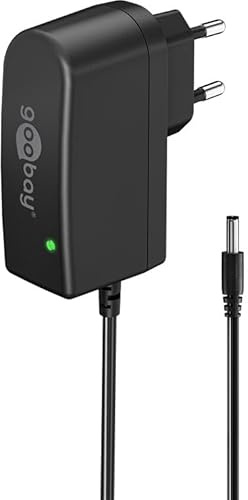 goobay 64977 Universal Netzteil 12 V / 12 W 1 A Steckernetzteil 12v / Ersatznetzteil mit DC-Stecker 5,5 mm x 2,1 mm für TV Box, Router, LED-Streifen, Videokamera / 1.8 Meter