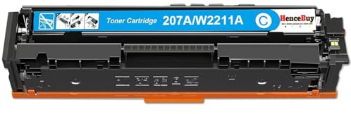 HenceBuy Mit Chip 207A W2211A Cyan Toner Kompatibel für HP 207X W2211X Tonerkartusche Ersatz für HP Color LaserJet Pro MFP M283fdw M282nw M283fdn M255dw M255nw M283 M282 M255 Drucker (Cyan)