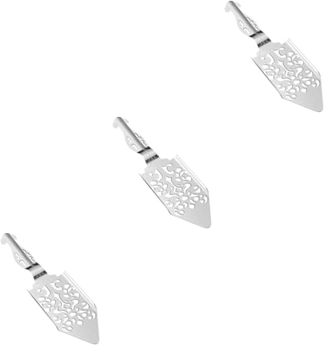 Cabilock 3 Pièces Cuillère à Absinthe Accessoires De Terrasse Ustensiles De Cuisine Goutteur D'absinthe Pratique Fourniture De Bars Passoire Filtre Acier Inoxydable Évider Cuillère à Sucre