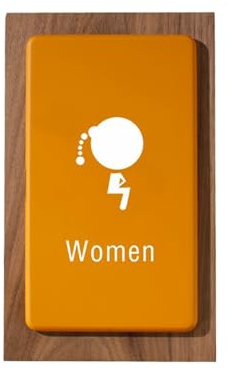 Kreative Badezimmerbeschilderung, Badezimmerschild for Männer und Frauen, Badezimmertürschilder, Toilettenschilder for Unternehmen(Female)