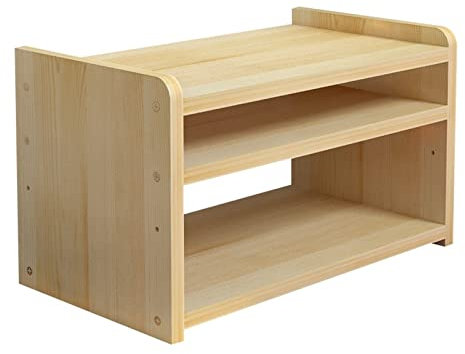 Regal Büro-Desktop-Multifunktionsdruckerständer Druckerständer - Kleiner Ständer 3-lagiger Desktop-Holz-Desktop-Druckerregal-Speicher Bürodatei Kleines Bücherregal Regal für Faxgerät Dateikopierer