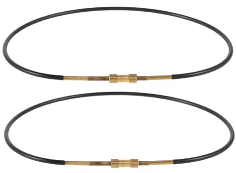 OFFSCH 2 Stück Bass Tail Seilset aus Stahl Schwarz für 4/4-bass Einfacher Austausch Leicht zu Montieren Musikinstrumentenzubehör