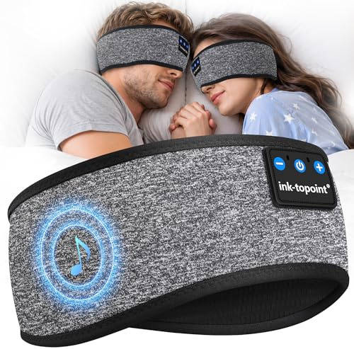 ink-topoint Sleep Headphones Bluetooth Headband for Side Sleepers | Cooling breathable fabric with Bluetooth 5.4, ultra-thin speakers and 16-hour playtime for sleep, running, yoga and travel