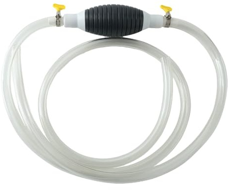 heepqy Multifunktions Flüssigkeitssauger, 2024 Neuest Manuelle Handpumpe, Mit Schlauch und Metallklammer, Tragbar Siphonpumpe für Benzin Kraftstoff Benzin Diesel Flüssigkeit Wasser Aquarium (2 M)
