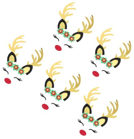 Garneck 5sätze Weihnachtskuchen-Picker Rentier Design Obst-Picker Für Dessert-Topper Weihnachtskuchen-dekor Weihnachts-Obst-Picker Wiederverwendbar Für Parties