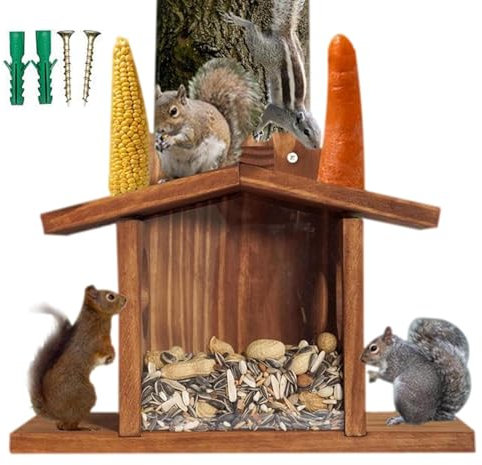 Eichhörnchen-Futterhaus – Eichhörnchenhaus Mit Abnehmbarem Dach, Eichhörnchen-Snack-Futterhaus | Picknicktisch-Eichhörnchen-Futterhaus Mit Abnehmbarem Dach, Futterstation Im Freien Und Gartendekoratio