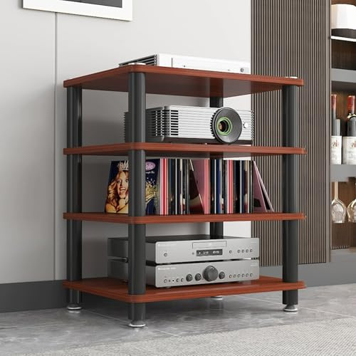 Wohnzimmer Audio-Video-Regal, Moderne mehrschichtig Verstärker-Rack-Regal, Schlafzimmer Audio-Video-Medienständer, Medienspeicher-Organizer, Plattenspielerständer mit Stauraum,Projektorständer.