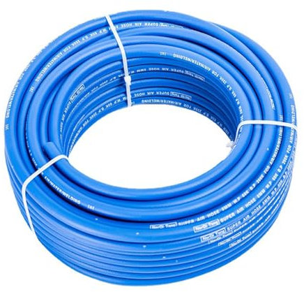 Yiustldd Tuyau De Chalumeau De Soudage, Tuyau De Chalumeau Oxyacétylénique De 6,5 Mm, Bleu, 15 Mètres