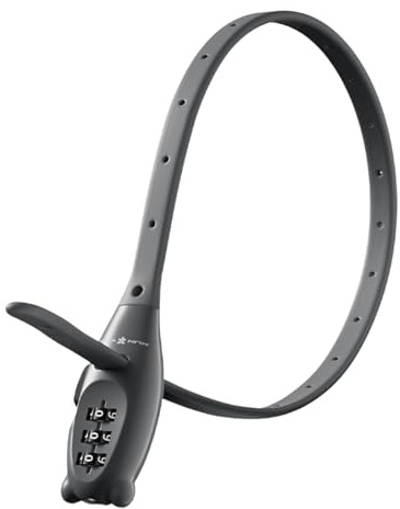 Anseom Candados de cable de combinación para bicicleta, cerraduras de cremallera de combinación negra con núcleo de acero inoxidable, candado de seguridad multiusos para casco de bicicleta
