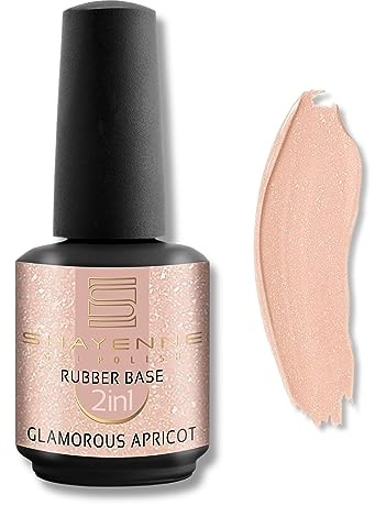 SHAYENNE Rubber Base Color 15ml - 2in1 Glamorous Apricot - Made in Germany | Soak Off Gel UV/LED, Base Coat & Farbe, Gummibase für Nägel, Gellack langanhaltend, Made in Germany