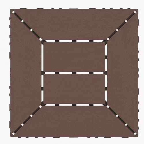 Terrassenfliesen WPC 30x30cm, Balkon Boden, Wasserdicht Rutschfest, Gartenfliesen mit Klick-System, für Garten Terrasse Balkon Patio (Rotbraun,1 m² | 11 Fliesen)