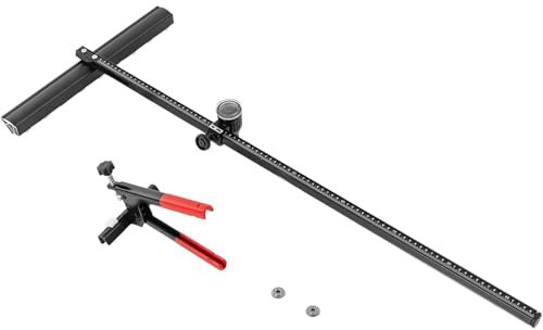 Yidubid 35 Inch Cortador Manual De Azulejos, Portátil En Forma De T Manual Cerámica Cortador De Suelos con 2 Cuchillas De Corte Y Alicates Divisores para 3-15mm Espesor De Corte