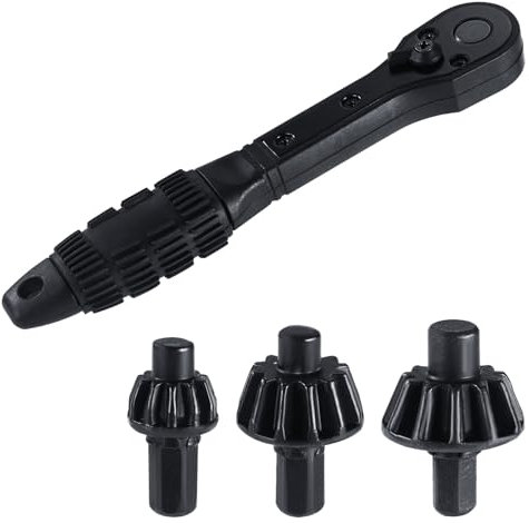 Drill Chuck Key Wrench Ratchet Spanner, Premium 2 in 1 Universal Double Head Chuck Ratchet Spanner Replacement Practical Clamping Tool Suitable for Electric Drills Power Tools