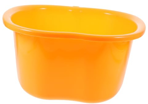 Bañera para Pies de Masaje Diseño Abombado de Plástico Naranja | Uso en Casa o Exterior, Acabado Fino y Detalles Delicados, Práctica, Cómoda y Fácil de Limpiar