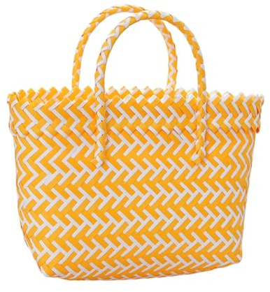 Colcolo Strandtasche mit, Handgefertigter, Geflochtener Einkaufskorb für Frauen Früchte