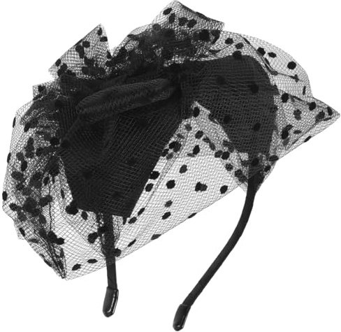 HAMPPLIES Serre- Fascinateur Dentelle à Nœud Vintage Clip Léger et Élastique pour Mariage et Fête Accessoires Élégants pour Femmes