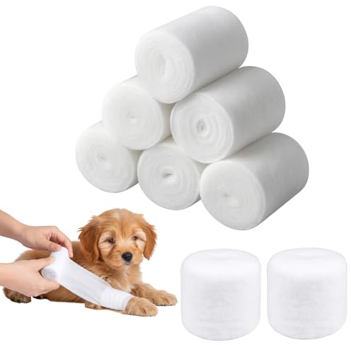 8PCS Plaster Cast Padding, Rolls of Cotton Wool Roll for Modelling, Bandage Cast Use with Plaster Cloth Gauze for Wrap Bandage Art, for Painting, Decoration, DIY Projects Craft (5cm X 2.7m)