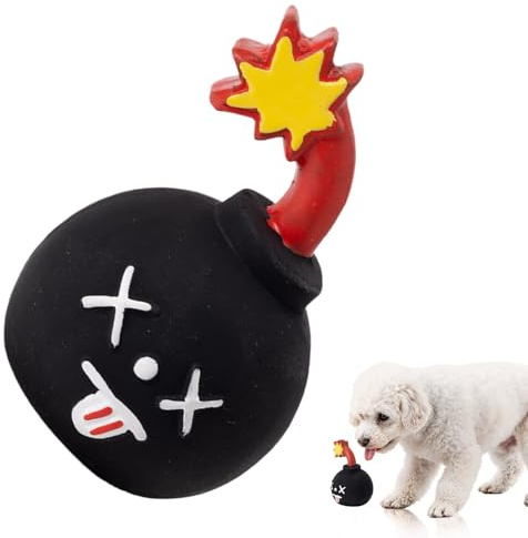 WJnflQN Hundespielzeug zum Zahnen, Latex, quietschendes Haustierzubehör, Welpenspielzeug, für Training, reduziert Langeweile, Reisen, Strand, Park, Hof, Schlafzimmer, Garten, Innen- und Außenbereich