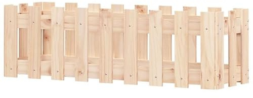 Aiuola rialzata in legno di pino massiccio (non trattato) – design staccionata 100 x 30 x 30 cm – cura del giardino, durevole e naturale per gli amanti delle aiuole rialzate