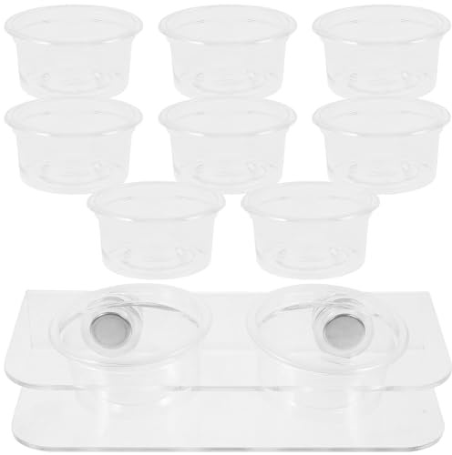 Veemoon Soporte para Comedero y Bebedero Magnético Cuencos para Reptiles, Accesorio para Terrarios Que Facilita la Alimentación de Geckos y Otros Reptiles