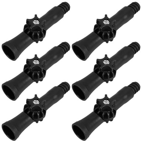 Veemoon Adaptateur D’angle Pivotant Noir 6 Pcs Connecteur Filetage Américain 0,7’’ pour Perche Télescopique Réglable, Accessoire Polyvalent pour Nettoyage, Peinture et Rallonge de Balai