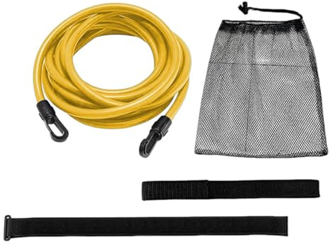 Lljsszr Cintura di Resistenza per Il Nuoto, Fascia di Resistenza Acquatica, Esercizi in Acqua, Cinturino, Materiale TPE, Borsa per Il Trasporto, Giallo 3m