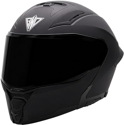 Broken Head Klapphelm BND Stealth Motorradhelm | Mit Sonnenblende, ECE 22.06, Verschiedene Visier Wählbar, Bluetooth Vorbereit