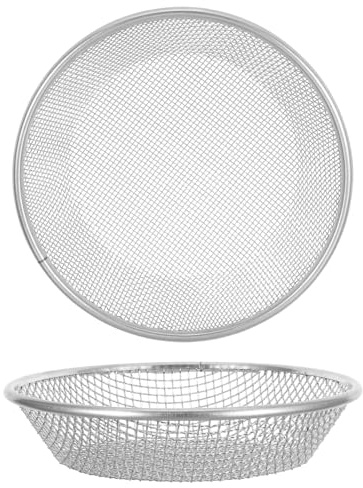 DECOMELODY Gartensieb und Kompostsieb 2 Stück für Garten und Landwirtschaft Rundes 30cm Bodensieb aus Verzinktem Eisen mit 3mm 6mm Maschenweite Effiziente Bodentrennung und Optimiertes