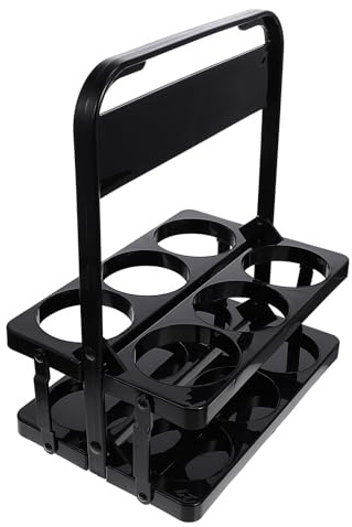 Healvian Folding Wine Rack Beer Holding Organizer with Handle Design Sturdy Construction Bottle Holder for Fridge and Beer Festival Celebration Black Pp Material for Home and Clubs