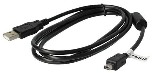 vhbw Cable USB compatible con Olympus serie Stylus MJU MJU 820, MJU 830, MJU 800 SW, MJU 810 cámara, videocámara - Cable de datos, 14,3 cm