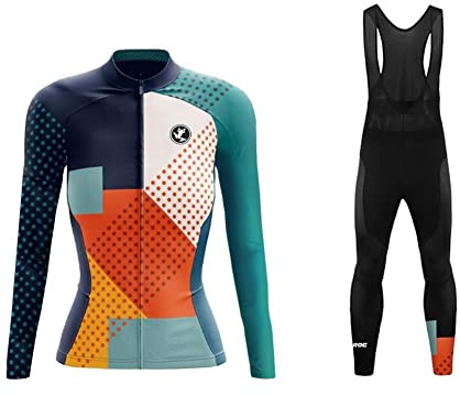 UGLY FROG Winter Damen Langarm Frauen Mountainbike Jersey Shirts Lange Rennrad Bekleidung MTB +Bib Lange Hosen Anzüge Fahrradbekleidung