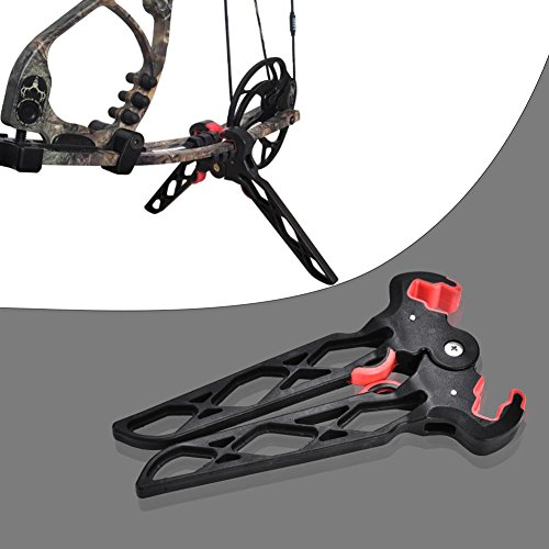 Tbest Bogenständer Bogenschießen Compoundbogen Ständer Halter Rack Falten Portable Compoundbogen Clamp Ständer Halter Bein Rack Halterung Long/Short für Recurve Compound(lang)