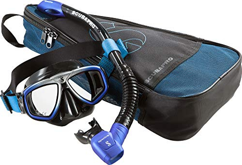 SCUBAPRO Unisex vuxen Zoom Evo Combo snorkelset dykset dykregulator, svart-blå-silver, en storlek