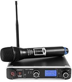 OMNITRONIC UHF-301 1-Kanal-Funkmikrofonsystem 823-832/863-865MHz | 1-Kanal-Multifrequenz-Empfangseinheit und Handmikrofon in UHF-PLL-Technik | 93 Preset-Kanäle in 10 Kanalgruppen