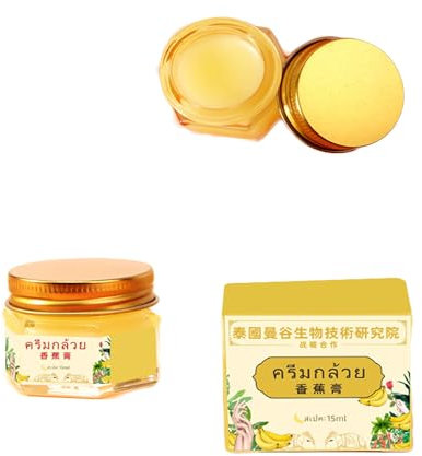 1 Confezione da 15ml di olio di banana naturale anti-secchezza Crepa per i piedi Crema per i piedi Tacco Crema per riparazioni incrinata Cura dell'unguento