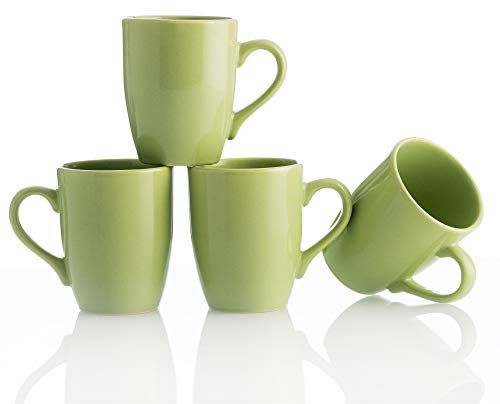 UNITED COLORS OF BENETTON. BE062 Set de 4 tasses 11 cm 360 ml Faïence verte Maison Benetton, Gres