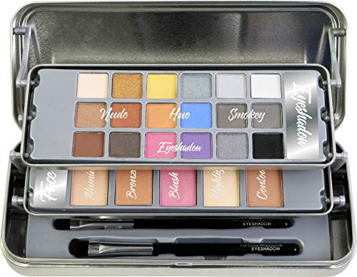 The Color Workshop - Palette Makeup NEW Hello Beautiful - Palette Trucchi con Kit Professionale Completo - Set Trucchi con Ombretti Occhi, Terra, Blush, Cipria, Matite per Sopracciglia e Pennelli