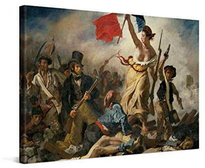 PICANOVA – Eugène Delacroix – La Liberté Guidant le Peuple 120x80cm – Photo sur Toile – Impression sur Toile Haut de Gamme – Image sur Toile pour Décoration Murale Moderne – Art Classique