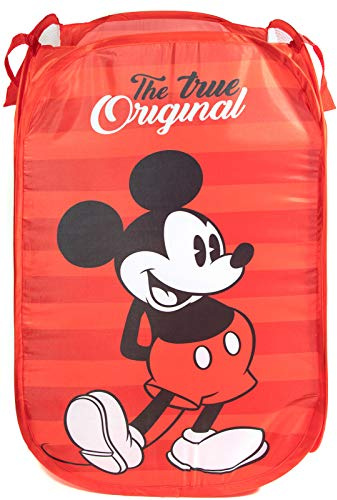 Jay Franco Disney Mickey Mouse Pop Up Hamper - Mesh Laundry Basket/Bag with Durable Handles (Official Disney Product)