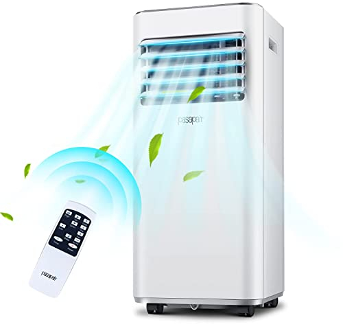 Pasapair Condizionatore Portatile,7000BTU/h,2KW,28㎡/88m³,3-in-1 Aria Climatizzatore Portatile,Raffreddamento,Ventilatore,Deumidificazione,65 Decibel Basso Rumore per Casa,LED