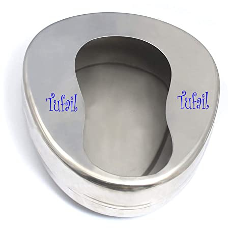 AAProTools Bedpan for Women Men Elderly Female Male Bedridden Patient Hospital Home Bed Pan Emergency Device (Stainless Steel)