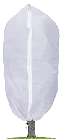 QQZQQ Winterschutz Für Pflanzen, Frostschutz Kübelpflanzensack Groß Für Kübelpflanzen Mit Reißverschluss Zugband, Winter Pflanzenschutzsack Pflanzenabdeckung Frostschutz, Weiß (Size : 250x360cm)