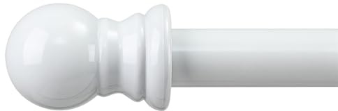 Barra de Cortina Extensibles con Pieza Final Redonda, 76-110cm, Juego de Barras de Cortina Robustas Barra de Cortina, Barras de Cortina de Acero Inoxidable