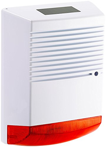 VisorTech Alarmsirenen Attrappe mit Solar & Blinklicht, IP44 (Versandrückläufer) (Überwachung)